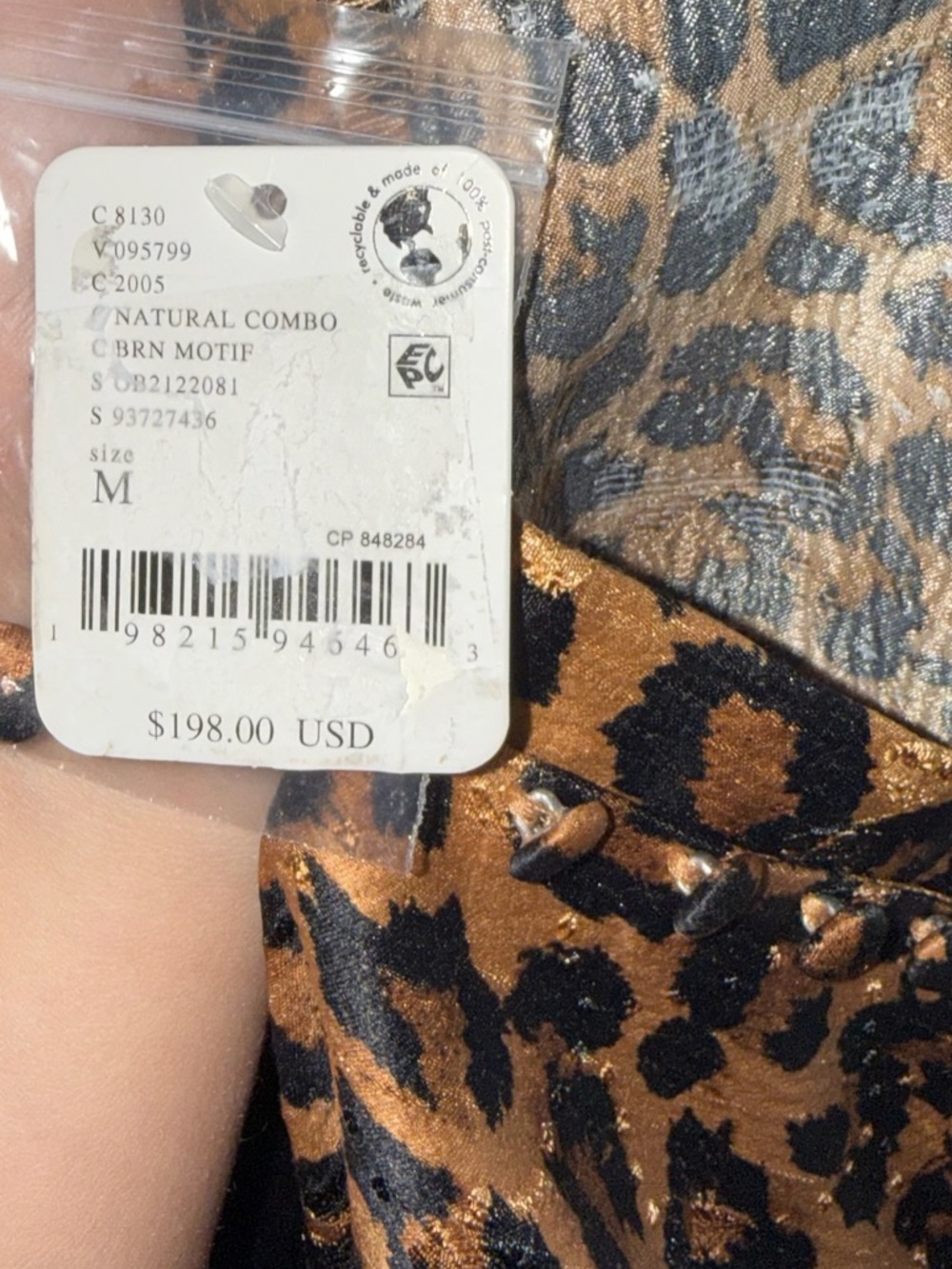 NWT Free People Leopard Print Slip Midi Dress - Brown & Black - Picture 8 of 11